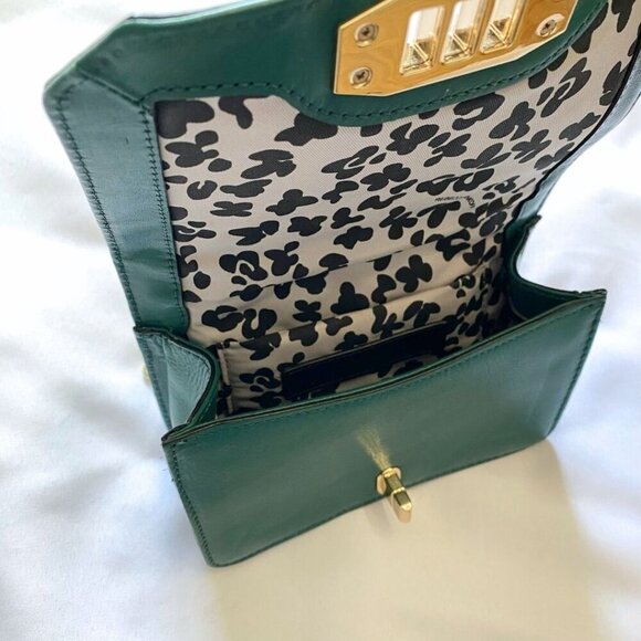 NWOT REBECCA MINKOFF MINI LOVE QUILTED LEATHER CROSSBODY BAG IN TEAL - OS - Picture 7 of 9